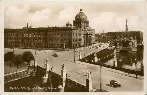 Ansichtskarte Berlin Schloss und Schlossbrücke 1935