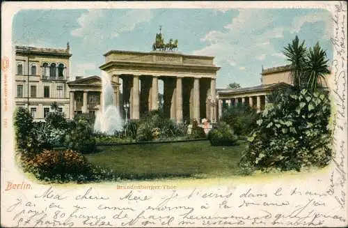 Ansichtskarte Mitte-Berlin Brandenburger Tor 1903