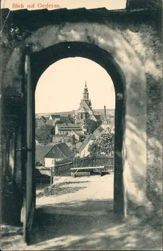 Ansichtskarte Oederan Durchblick auf die Stadt 1910
