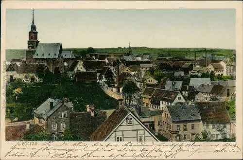 Ansichtskarte Oederan Straßenblick 1905