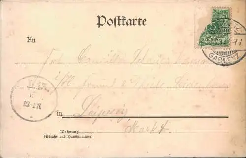 Hartha-Oederan Gruss aus der „grünen Tanne“ genannt „Räuberschänke.“ 1899