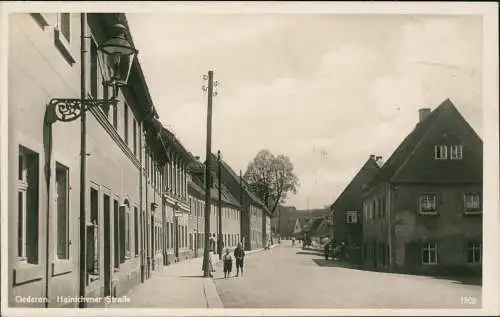 Ansichtskarte Oederan Hainichener Straße - Fotokarte 1941