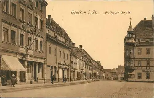 Ansichtskarte Oederan Freiberger Straße 1926