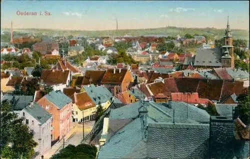 Ansichtskarte Oederan Straßenblick - Stadt 1928