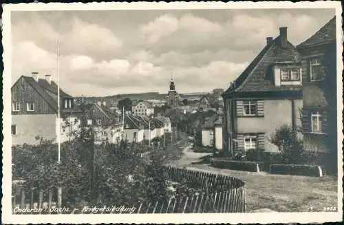 Ansichtskarte Oederan Straßenpartie, Kriegssiedlung 1932