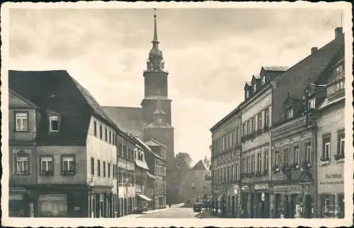 Ansichtskarte Oederan Große Kirchstraße - Fotokarte 1932