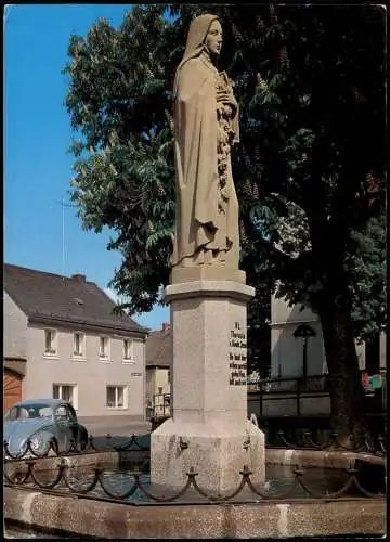 Konnersreuth (b Tirschenreuth) Volkswagen VW Käfer am Theresienbrunnen 1980