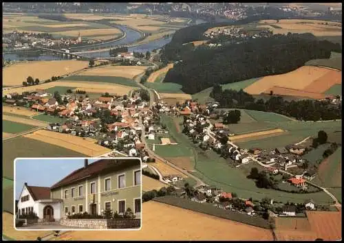 Bad Abbach LENGFELD Luftaufnahme und Gasthof Georg Schreiner 1980