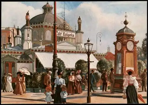 Hannover Das ehemalige Café Kröpcke Nach einem Aquarell von W. Dieckmann 1970