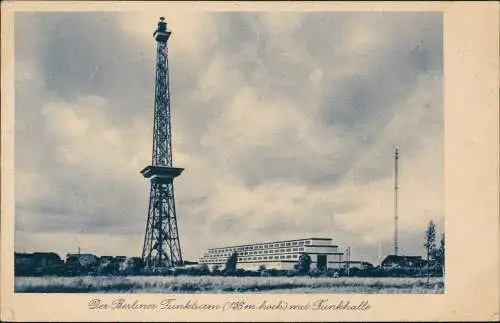 Ansichtskarte Charlottenburg-Berlin Berliner Funkturm 1929