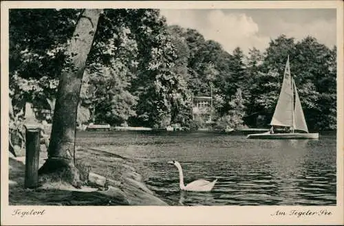 Ansichtskarte Tegel-Berlin Am Tegeler See 1928