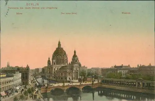 Ansichtskarte Berlin Panorama des Neues Domes und Umgebung 1908