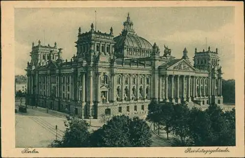 Ansichtskarte Berlin Reichtagsgebäude 1921