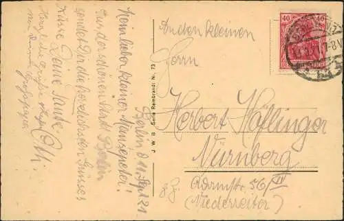Ansichtskarte Berlin Reichtagsgebäude 1921