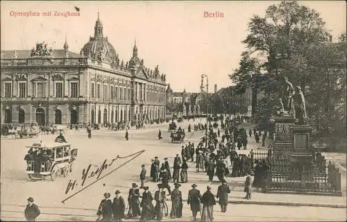 Ansichtskarte Berlin Opernplatz mit Zeughaus 1913