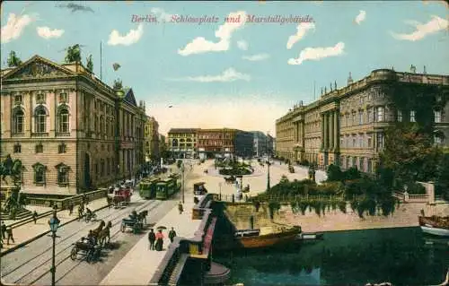 Ansichtskarte Berlin Schlossplatz und Marstallgebäude 1911