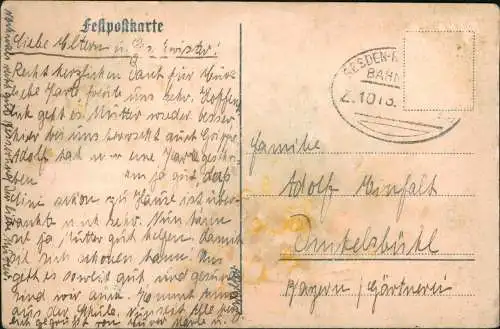 Ansichtskarte Oederan /00 Jahre Künstlerkarte Heimatfest 1927