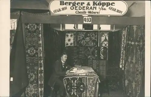 Ansichtskarte Oederan Berger & Köppe Chenille-Weberei Fotokarte 1922