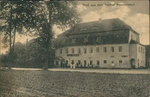 Ansichtskarte Memmendorf-Oederan Gasthof - Erzgebirge 1921