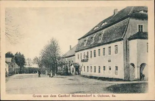 Ansichtskarte Memmendorf-Oederan Gasthaus, Straße Sachsen 1923 Posthorn 30 M