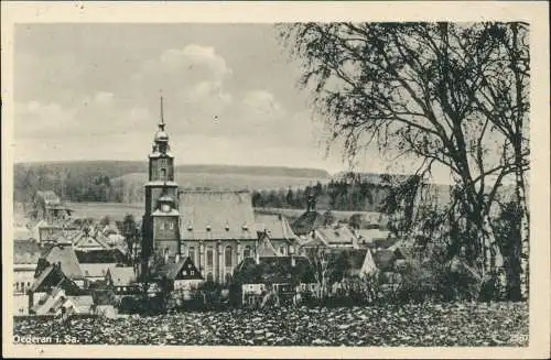 Ansichtskarte Oederan Partie an der Stadt 1930