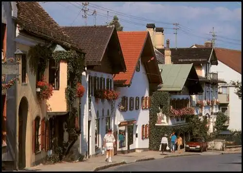 Dießen am Ammersee (Diessen) Häuser Partie in der Herrenstraße 1980