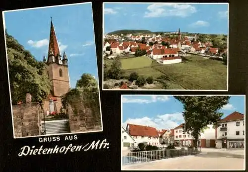 Ansichtskarte Dietenhofen Mehrbildkarte mit 3 Ortsansichten 1965