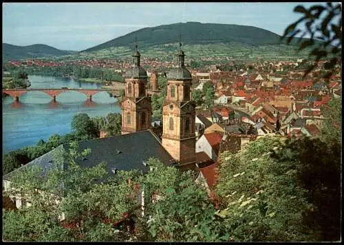 Miltenberg (Main) Panorama-Ansicht, Partie a.d. Kirche, Main-Brücke 1965