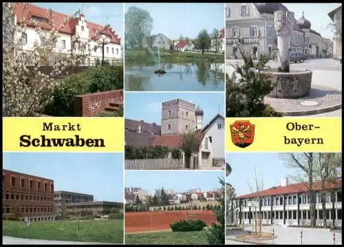 Ansichtskarte Markt Schwaben Mehrbildkarte mit diversen Ortsansichten 1980