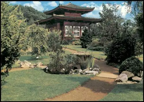 Ansichtskarte Leverkusen Japanischer Garten, Japanisches Haus 1980