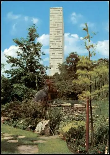 Ansichtskarte Leverkusen Japanischer Garten mit Hochhaus 1975