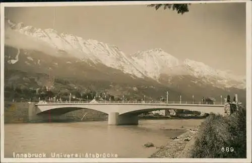 Ansichtskarte Innsbruck Universitätsbrücke - Fotokarte 1931