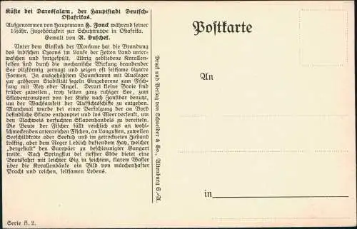 Postcard Daressalam Küste DOA Deutsch Ostafrika Kolonie 1917