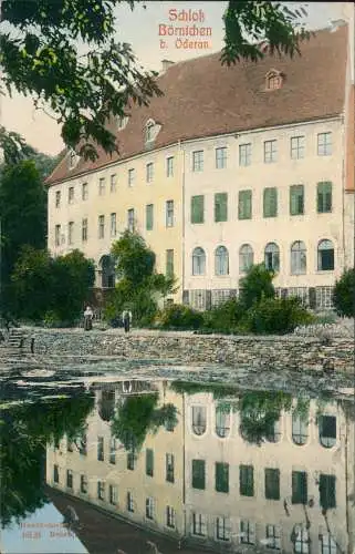 Ansichtskarte Börnichen-Oederan Schloß, Handcolorierte AK 1908