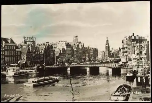 Postkaart Amsterdam Amsterdam Stadtteilansicht, Amstel-Munt 1957