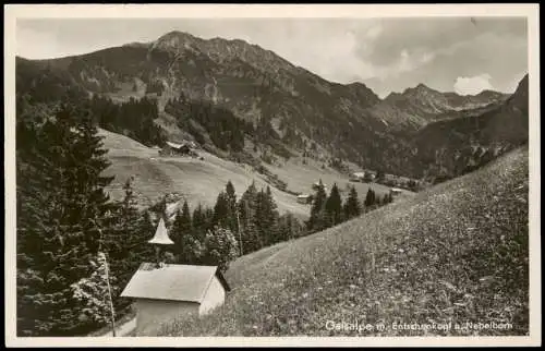 Langenwang (Allgäu) Umlandansicht Gaisalpe Entschenkopf und Nebelhorn 1940