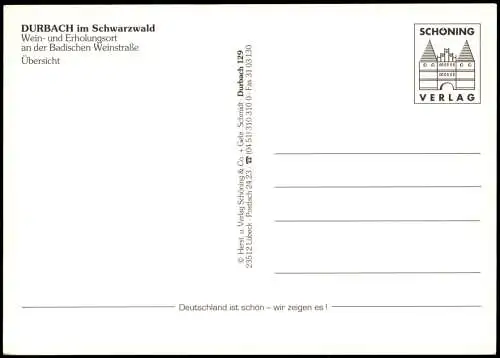 Durbach Panorama-Ansicht Wein- u. Erholungsort an der Badischen Weinstraße 2000