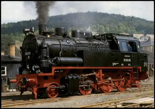 Dampflokomotive Güterzug-Tenderlokomotive im RAW Meiningen 1991