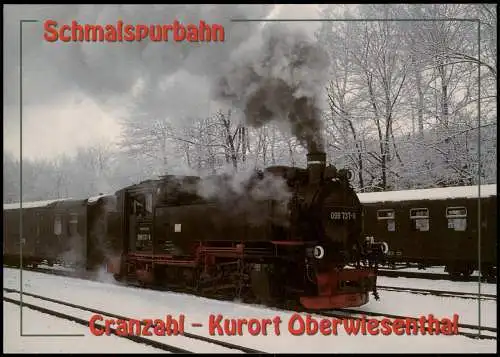 Ansichtskarte .Sachsen Schmalspurbahn Cranzahl-Oberwiesenthal Winter 1995