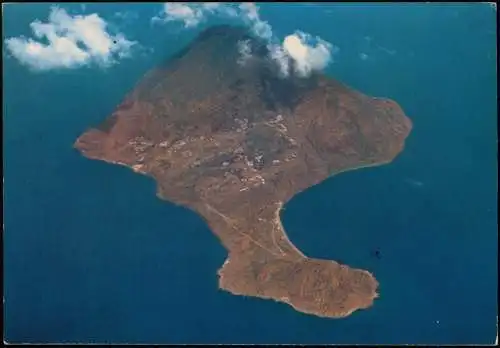 .Italien Italia EOLIE Isola di Filicudi Vista aerea Italien 1970