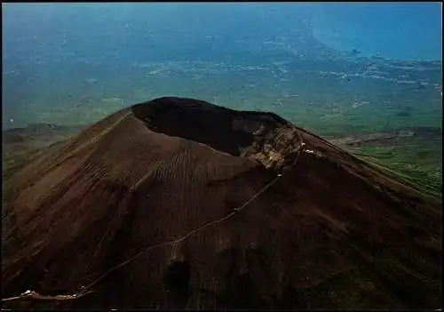 Neapel Napoli NAPOLI VESUVIO Present Crater Vulkan vom Flugzeug aus 1970