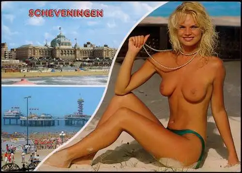 Scheveningen-Den Haag Den Haag Strandpromenade & sexy nude girl 1991