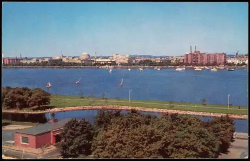 Postcard Cambridge Institute of Technology On the Charles River 1960