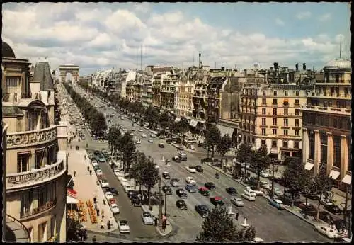 CPA Paris Avenue des Champs-Elysées 1955
