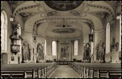 Weiler im Allgäu-Weiler-Simmerberg Inneres der kath. Kirche 1954