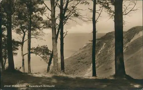 Ansichtskarte Hiddensee Hiddensjö, Hiddensöe Swantewit-Schlucht 1930