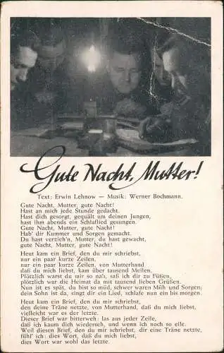 Militär/Propaganda - Soldatenleben WK 2 Gute Nacht, Mutter! 1940