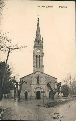 CPA Talais Gironde L'Eglise Kirche 1918