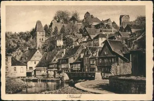 Ansichtskarte Kronach Stadtpartie 1944