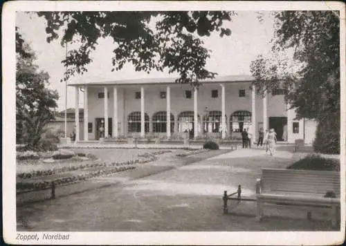 Postcard Zoppot Sopot Nordbad 1940